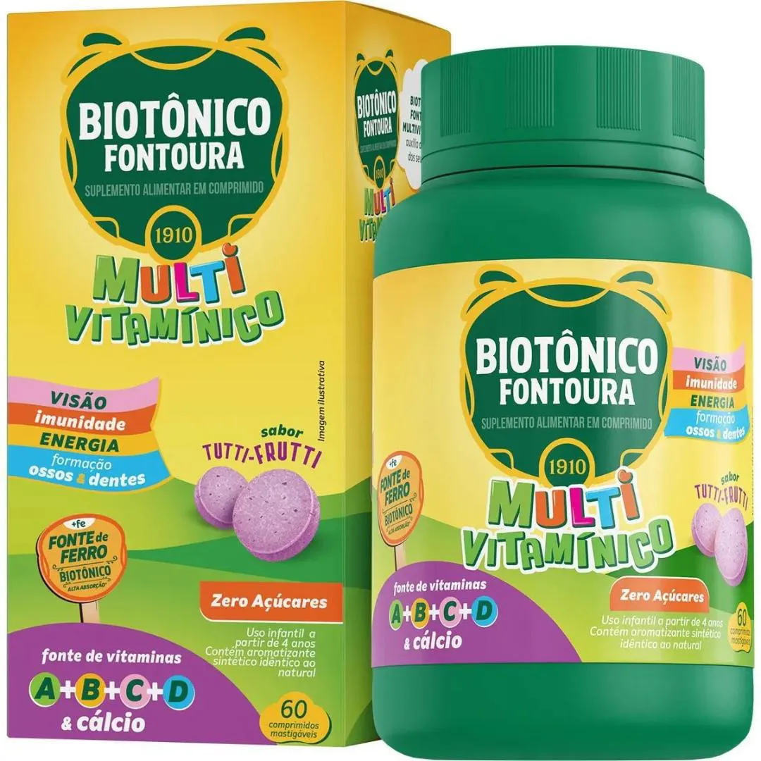 MULTIVITAMíNICO INFANTIL SABOR TUTTI-FRUTTI 60CPS - COSMED