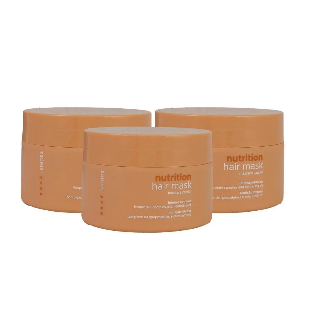 BRAé STAGES NUTRITION KIT 3 MáSCARA CAPILAR 200G