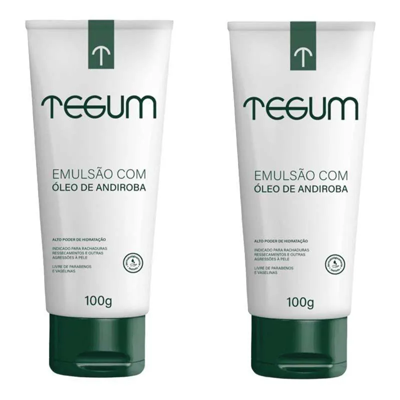 KIT 2 TEGUM EMULSãO COM ÓLEO DE ANDIROBA 100G