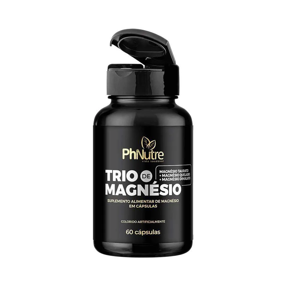TRIO MAGNéSIO PHNUTRE 60 CáPSULAS