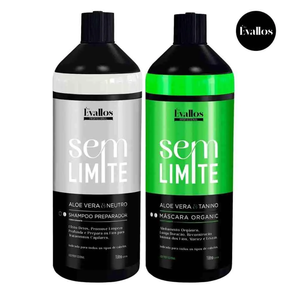 ÉVALLOS PROFISSIONAL PROGRESSIVA ORGANIC + SHAMPOO ANTIRESIDUO SEM LIMITE 2X1000ML