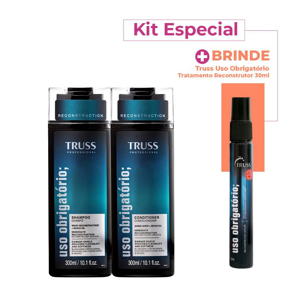 KIT TRUSS USO OBRIGATóRIO DUO RECONSTRUTOR  30 (3 PRODUTOS)