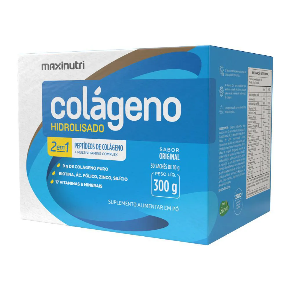 COLAGENO HIDROLISADO 30 SACHêS SABOR ORIGINAL MAXINUTRI