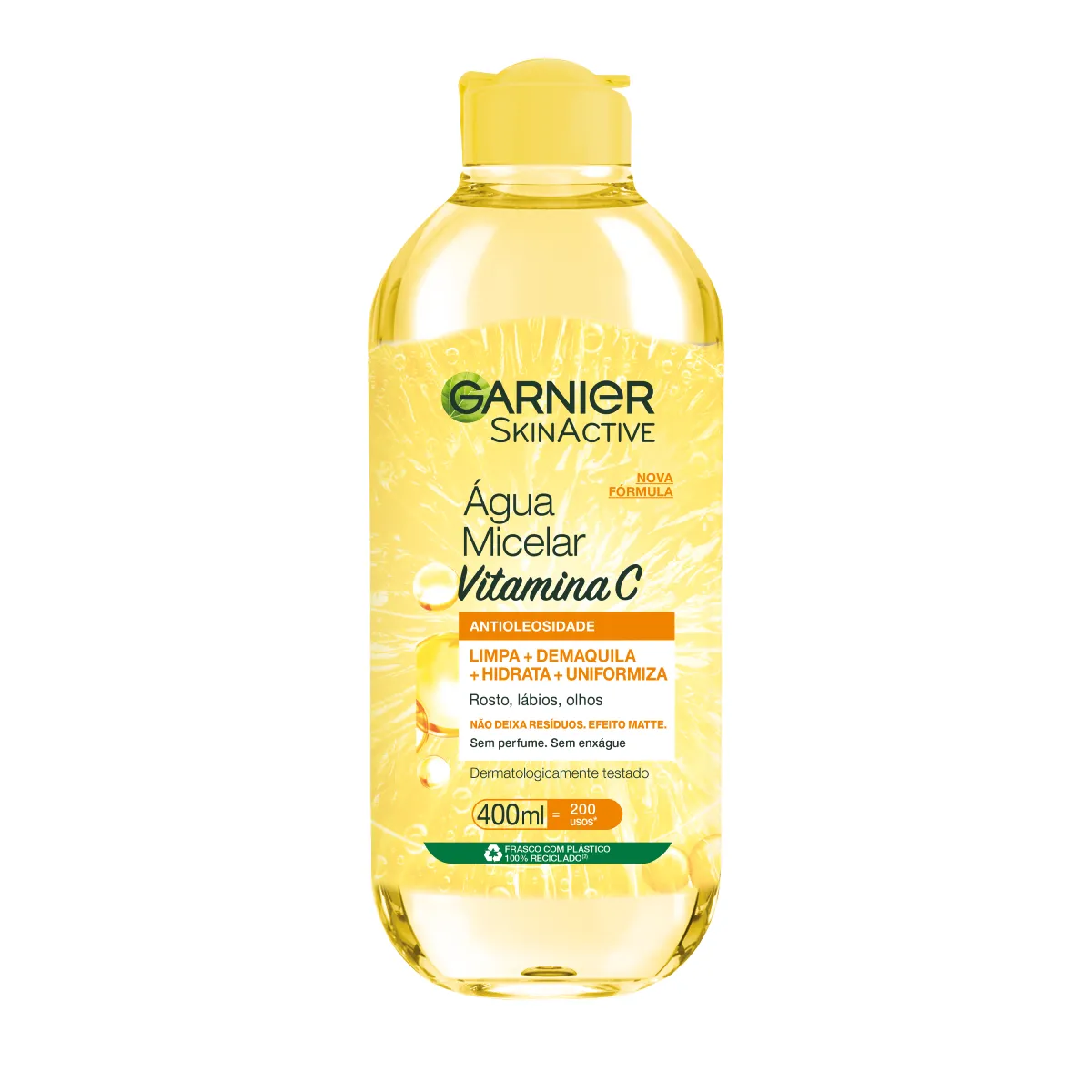 Água Micelar Garnier SkinActive Antioleosidade Vitamina C Oil Free com 400ml