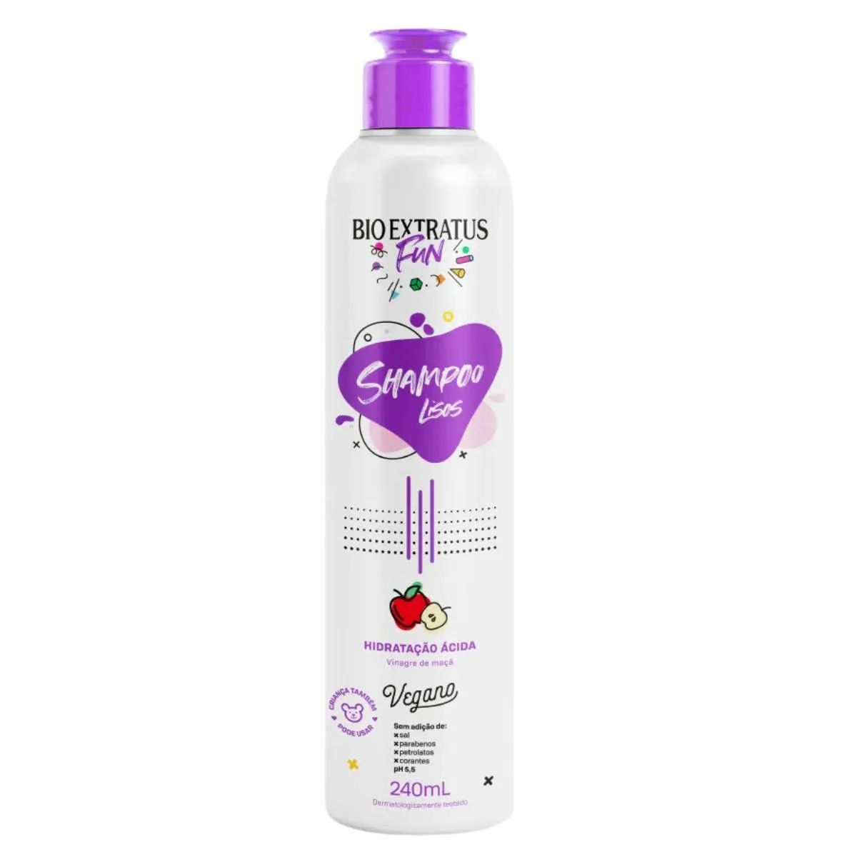 SHAMPOO CABELOS LISOS FUN VEGANO 240ML – BIO EXTRATUS