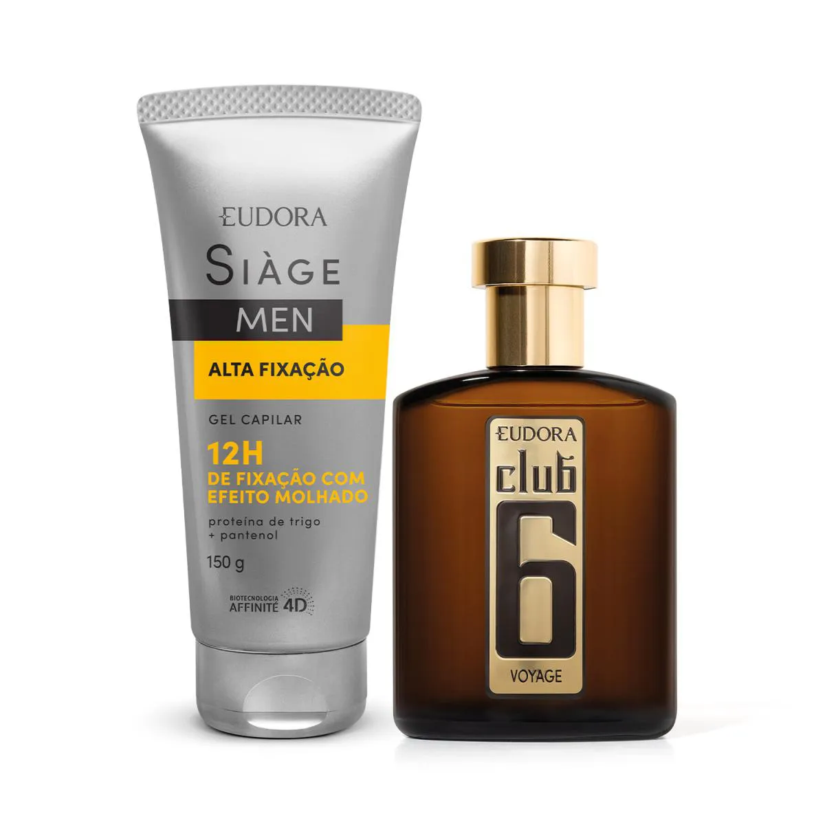 COMBO GEL CAPILAR MODELADOR SIàGE MEN 150ML + CLUB 6 VOYAGE DESODORANTE COLôNIA 95ML