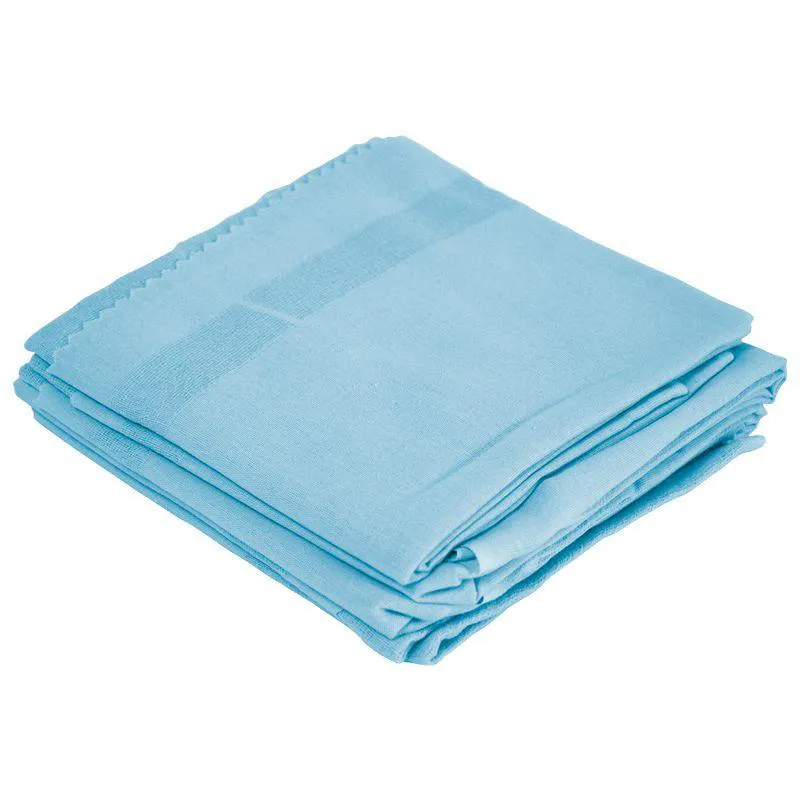 FRALDA DE PANO LUXO PINTE E BORDE INCOMFRAL TINTO 70CMX70CM PCT C/05UN //AZUL