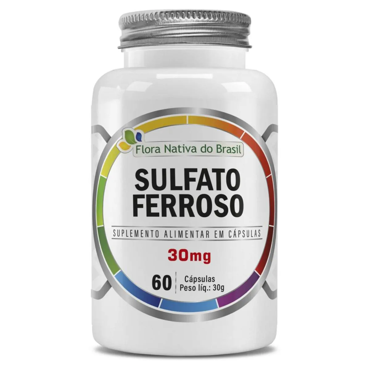 FERRO - SULFATO FERROSO 60 CáPSULAS FLORA NATIVA SEM Sabor