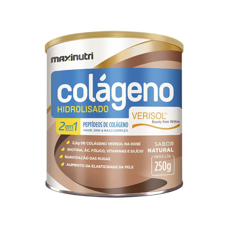 COLáGENO HIDROLISADO 2 EM 1 VERISOL®  250G MAXINUTRI Natural