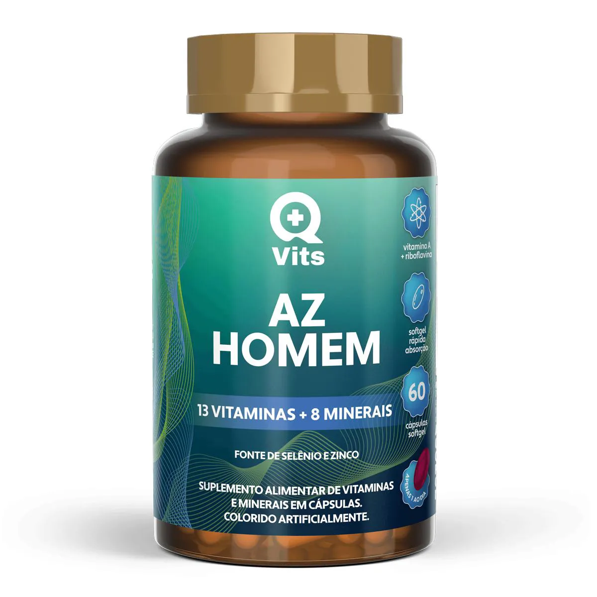 AZ HOMEM COMPLETO QMAISVITS 60 CáPSULAS SOFTGEL