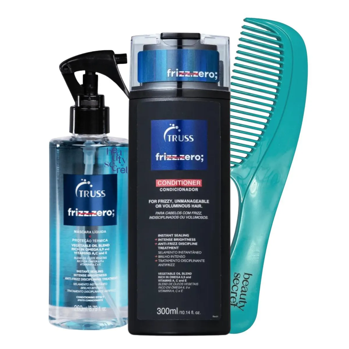 KIT CONDICIONADOR SPRAY TRUSS FRIZZ ZERO PENTE BEAUTY SECRET