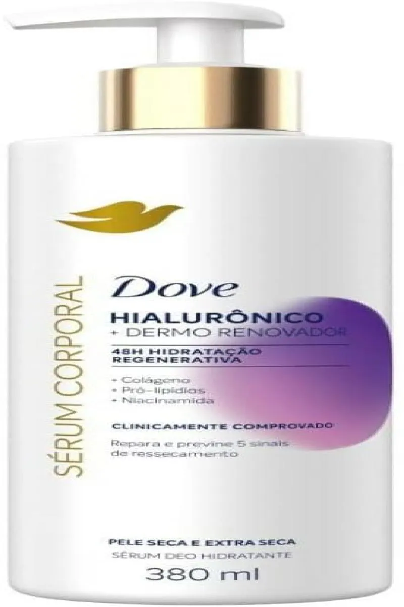 SéRUM CORPORAL DOVE HIALURôNICO + DERMO RENOVADOR - 380ML
