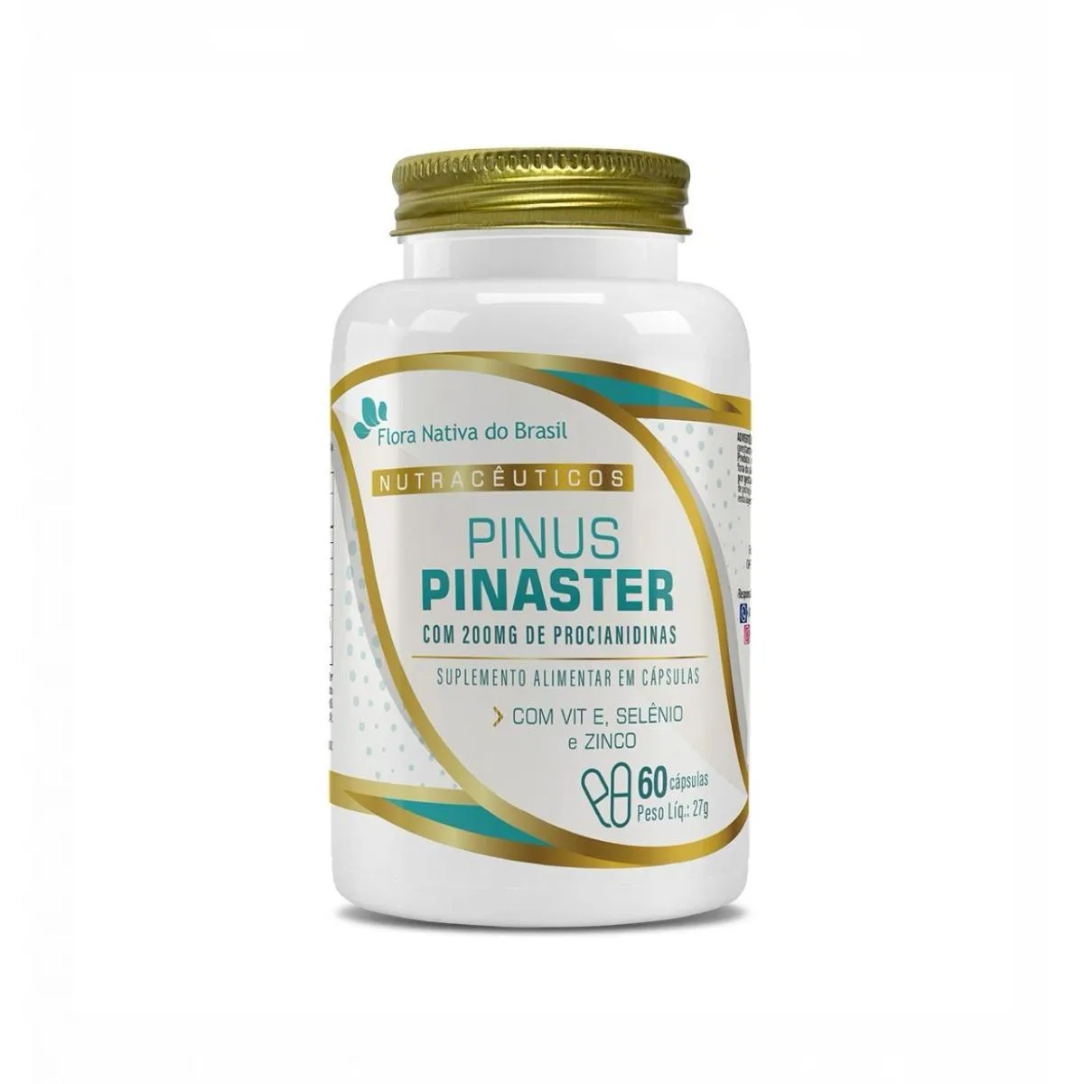 PINUS PINASTER + VITAMINA E- SELêNIO E ZINCO- 60 CáPSULAS