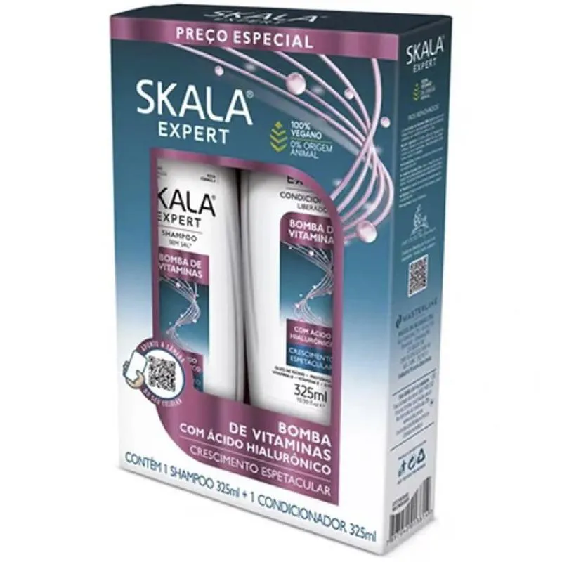 KIT SKALA: SHAMPOO + CONDICIONADOR BOMBA DE VITAMINAS 700ML