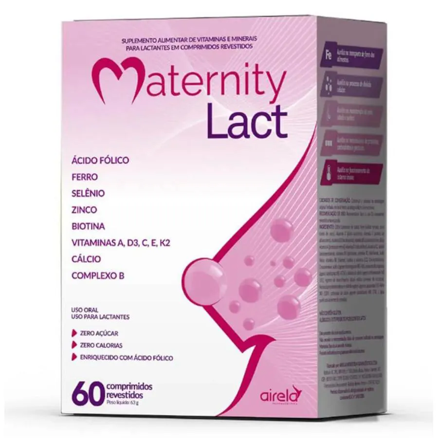 MATERNITY LACT SUPLEMENTO PARA LACTANTES COM 60 CáPSULAS AIRELA
