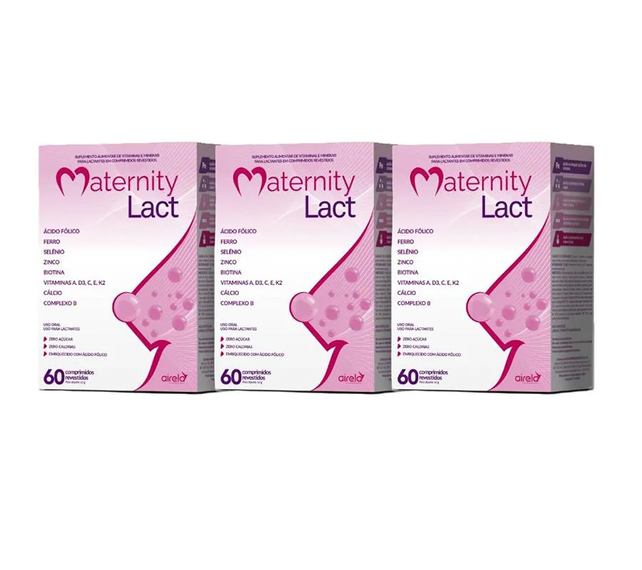 03UN MATERNITY LACT SUPLEMENTO PARA LACTANTE COM 60 CáPSULAS AIRELA