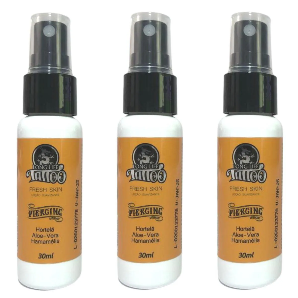 SPRAY CUIDADOS PIERCING VEGAN 30ML (3 UNDS) RECUPERA A PELE