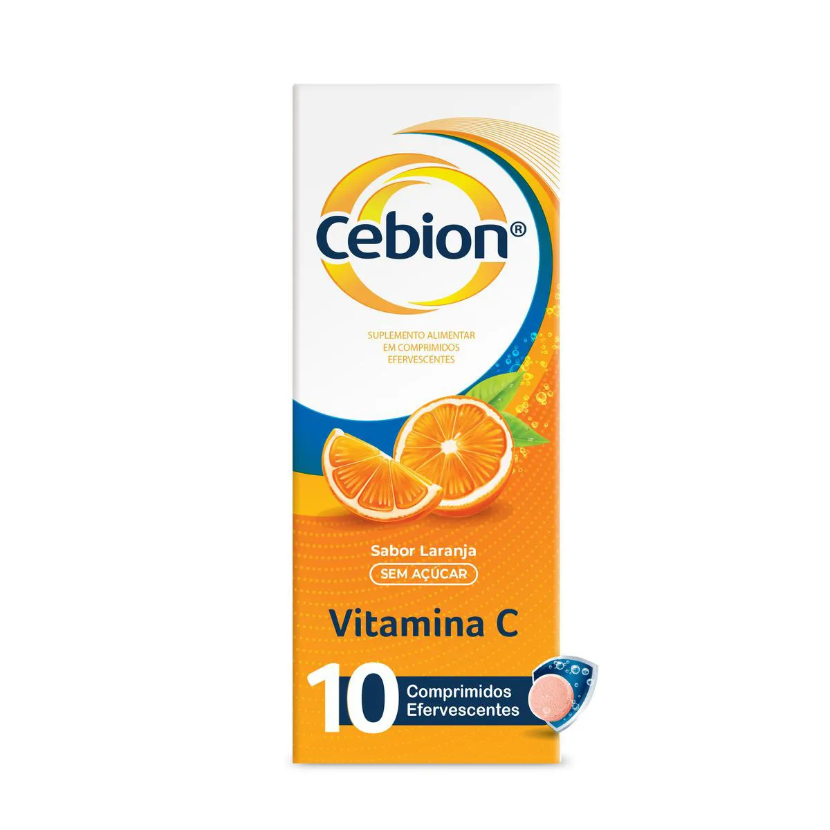 Vitamina C Efervescente Cebion 1g Laranja Sem Açúcar 10 comprimidos