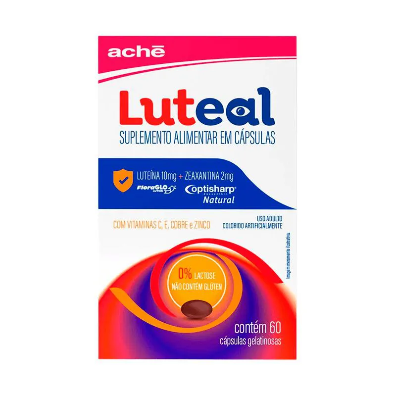 LUTEAL 60 CáPSULAS - LUTEíNA + ZEAXANTINA - SAúDE OCULAR