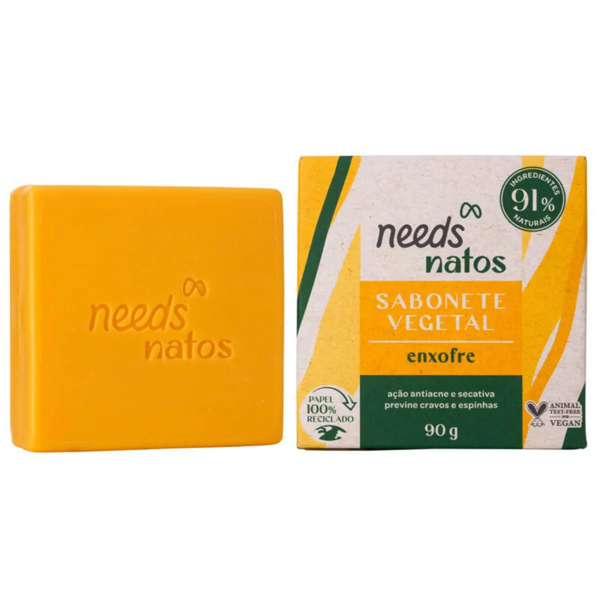 Sabonete de Enxofre em Barra Needs Natos Vegetal 90g