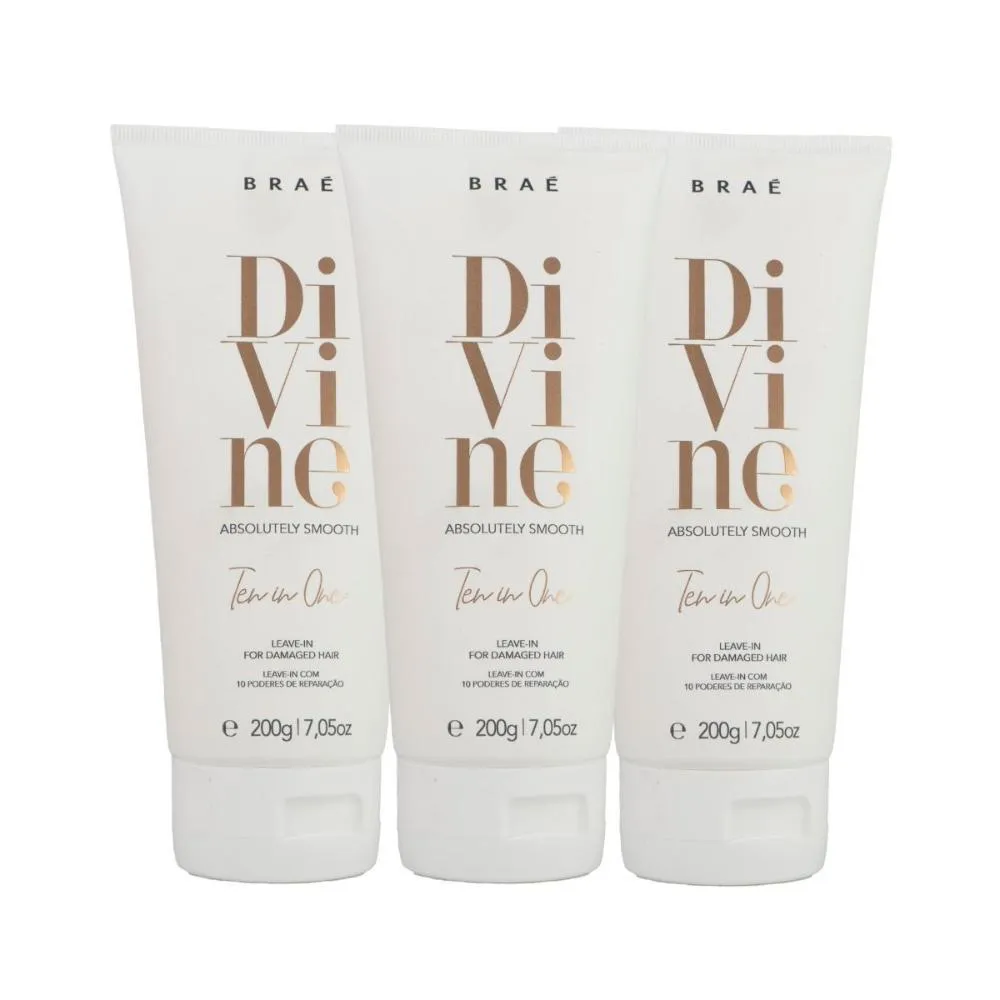 BRAé DIVINE TEN IN ONE 10 IN 1 KIT 3 LEAVE-IN 200G