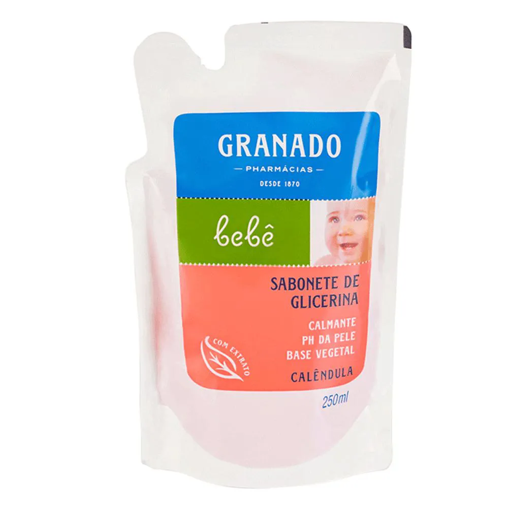 SABONETE LíQUIDO DE GLICERINA GRANADO BEBê  REFIL Calêndula 250ml
