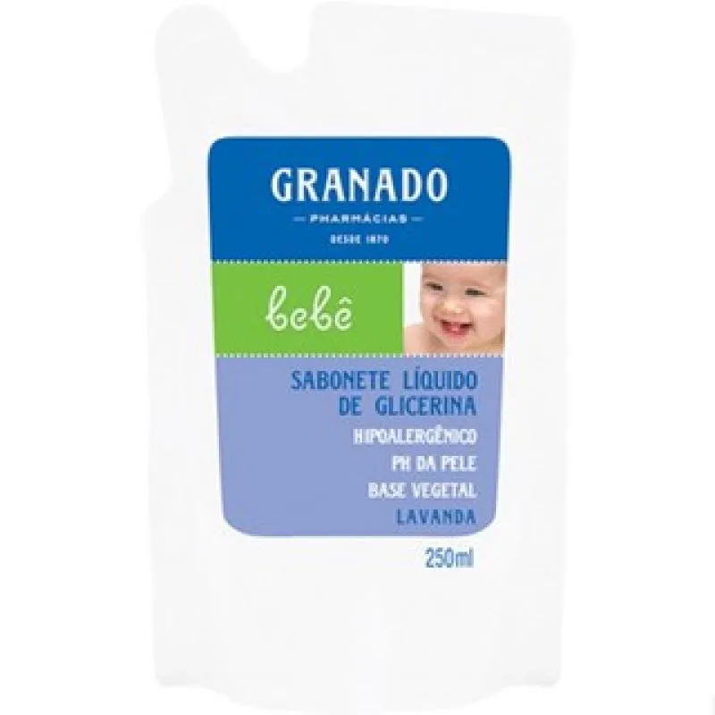 SABONETE LíQUIDO DE GLICERINA GRANADO BEBê  REFIL Lavanda 250ml