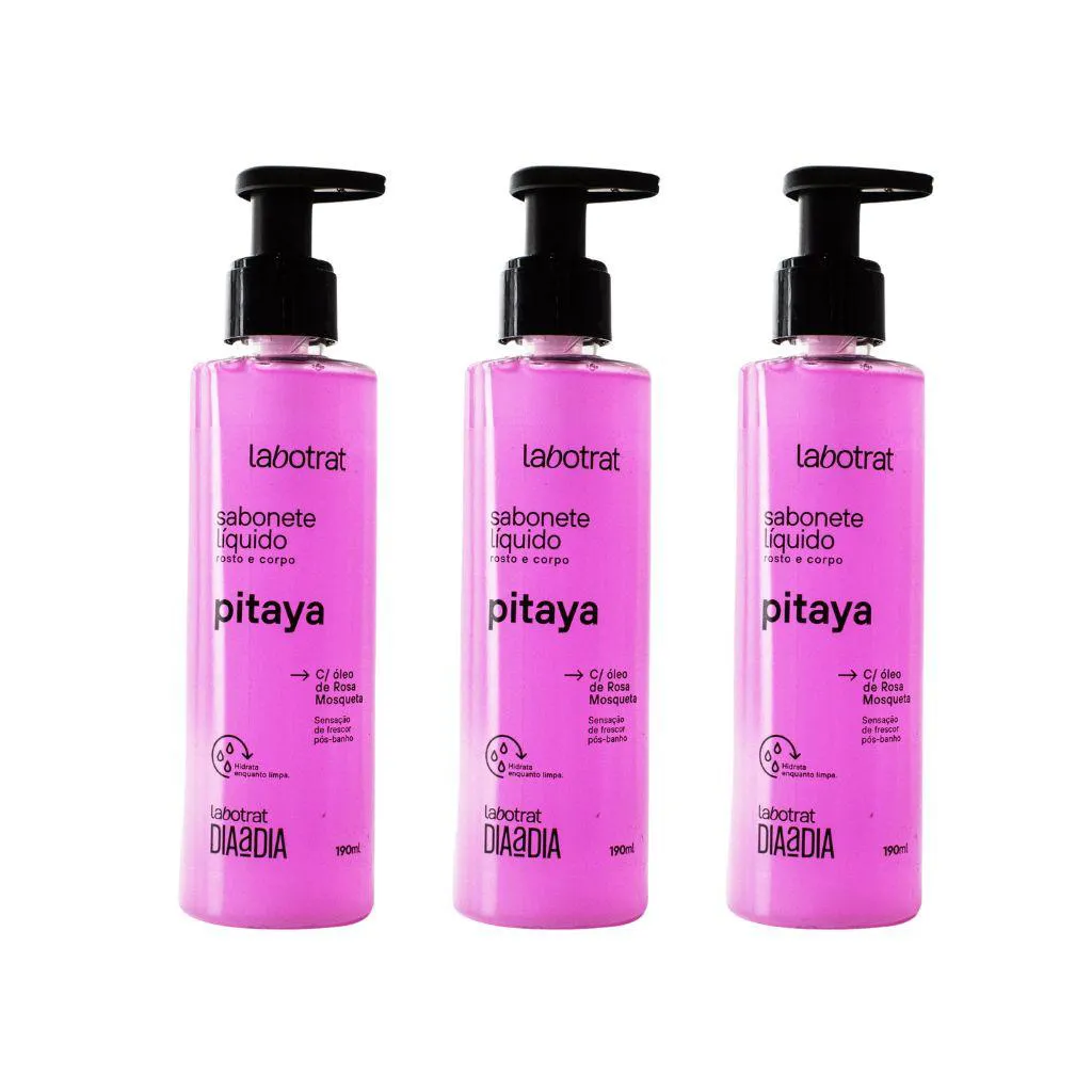 SABONETE LIQUIDO LABOTRAT 190ML PITAYA - KIT C/ 3UN