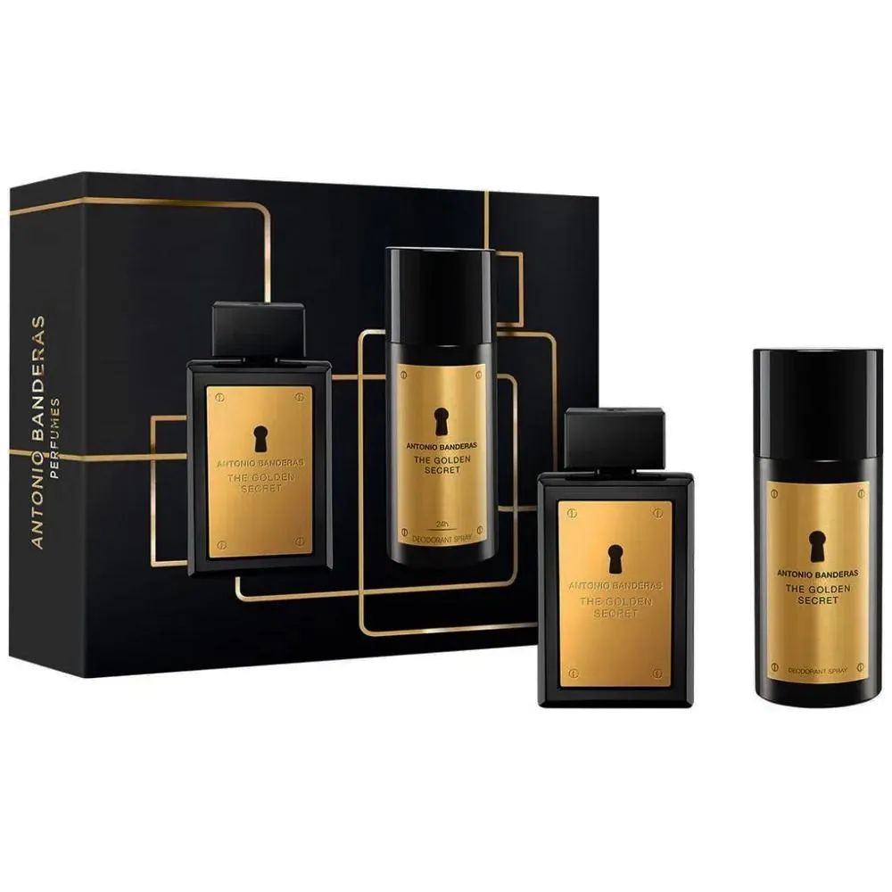 KIT PERFUME THE GOLDEN SECRET  ANTONIO-BANDERA 100ML + DESODORANTE 150ML
