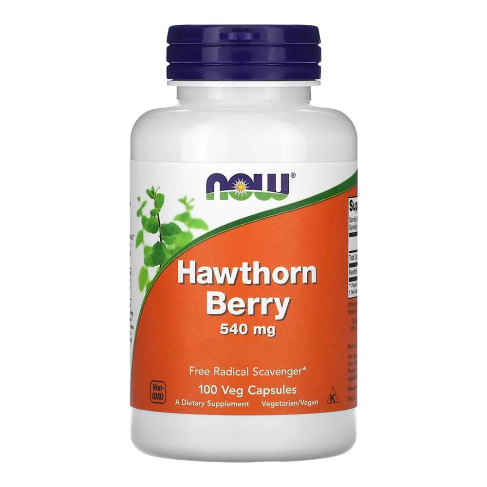 HAWTHORN 540MG BAGA NOW FOODS 100VEG IMPORTADO