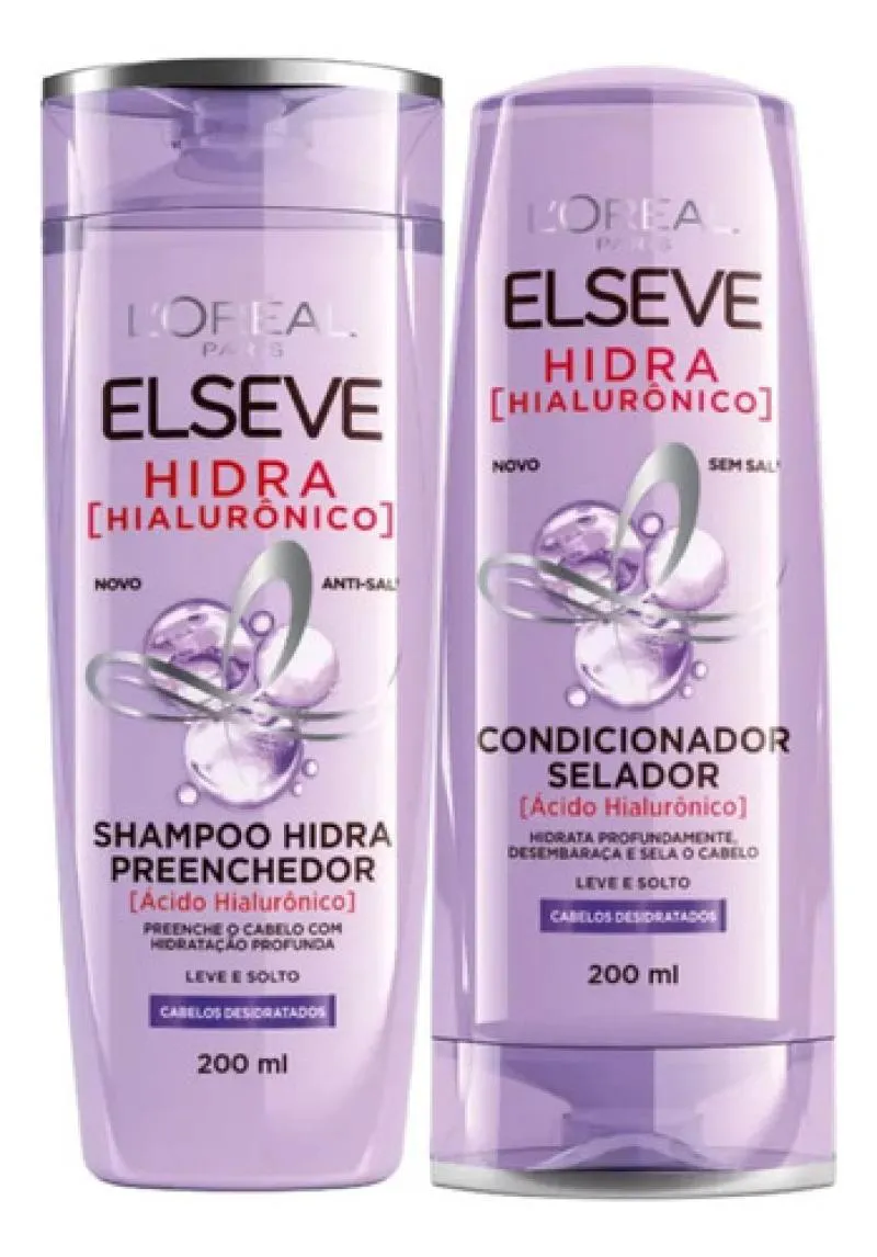KIT ELSEVE HIDRA HIALURôNICO SHAMPOO & CONDICIONADOR-200ML