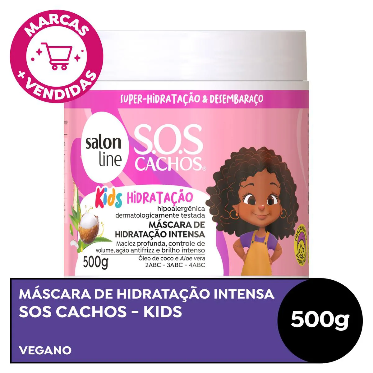 Máscara de Hidratação Intensa Salon Line S.O.S Cachos Kids com 500g