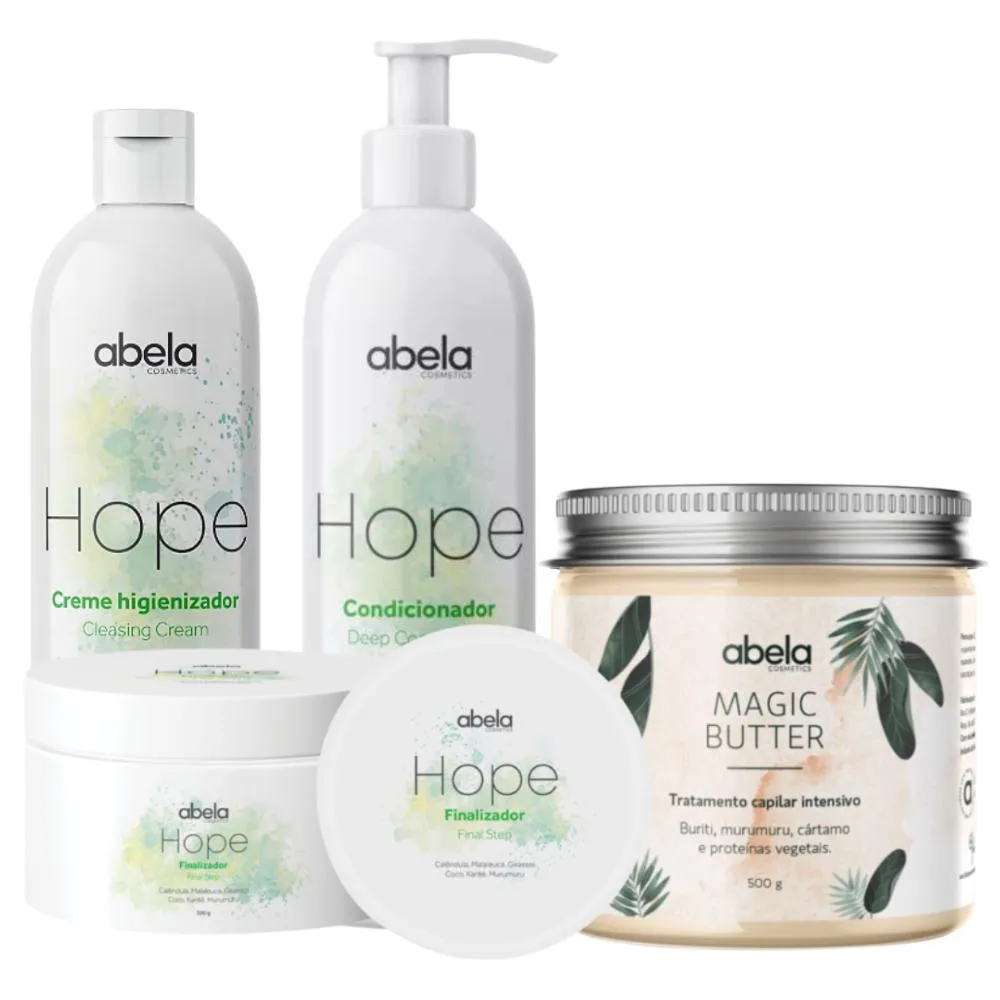 KIT ABELA HOPE SHAMPOO CONDIC FINALIZ E MAGIC BUTTER 500G