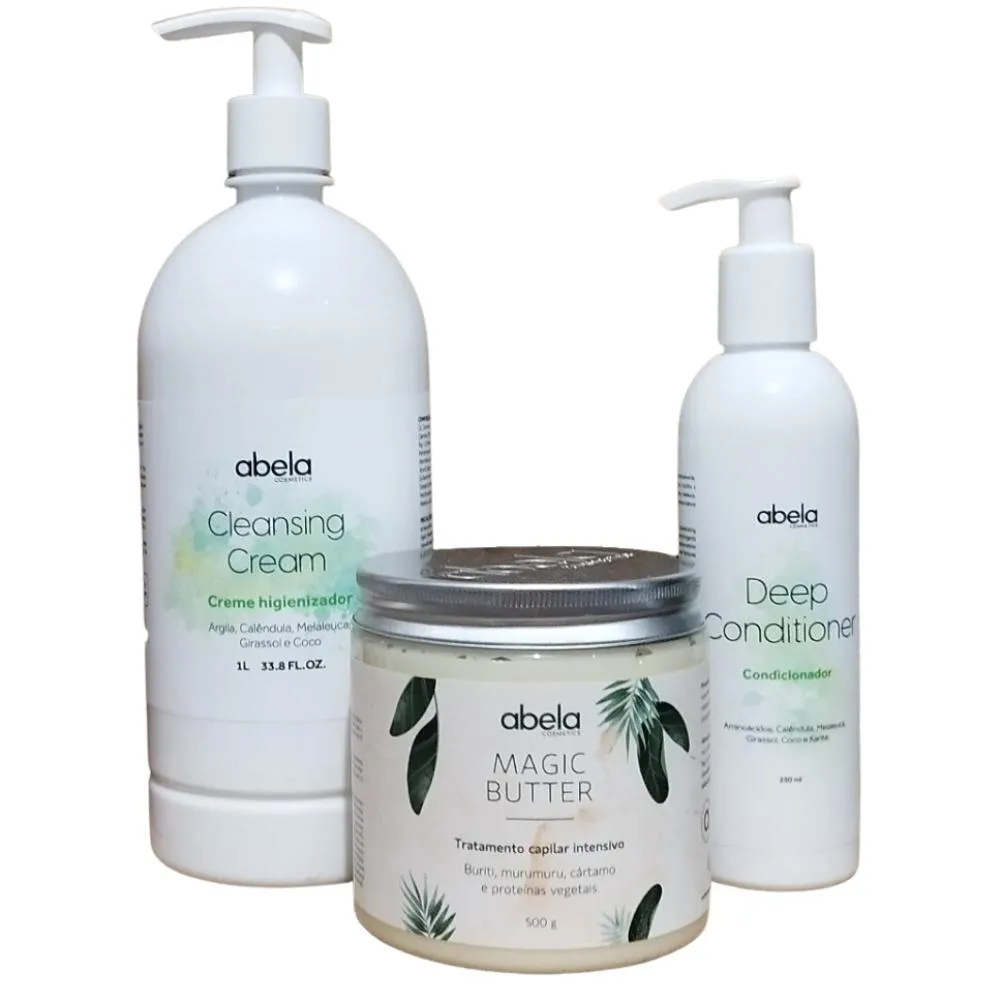KIT ABELA SHAMPOO 1L E CONDICIONADOR HOPE MAGIC BUTTER 500G