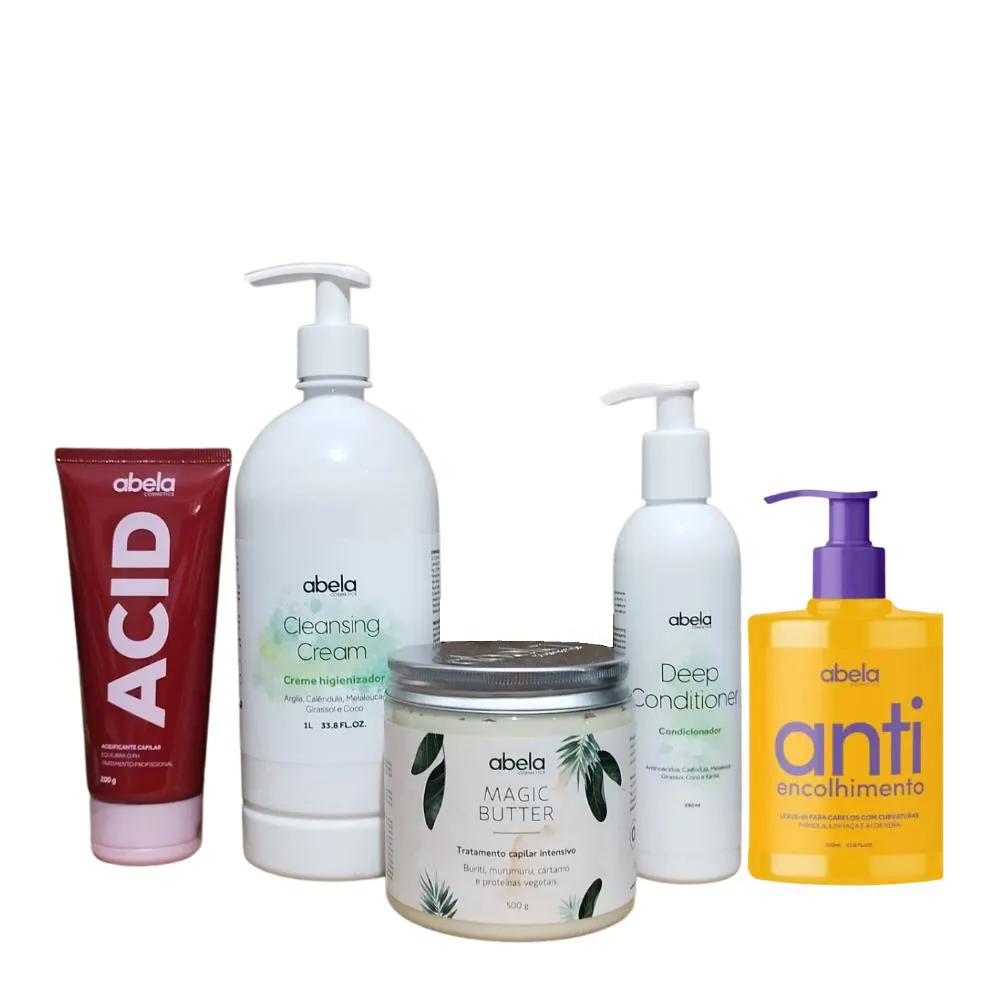 KIT ABELA HOPE SHAMPOO 1L CONDICIO M BUTTER 500G ACID E ANTI