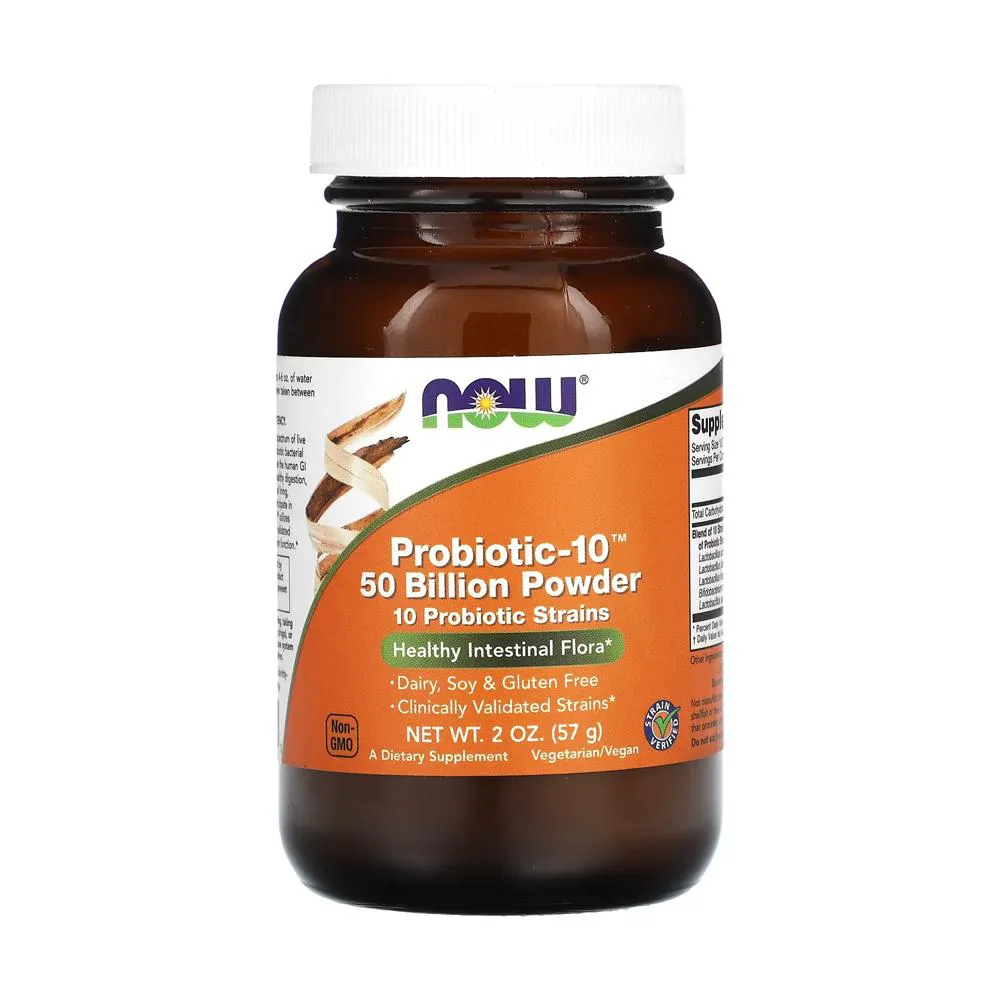 PROBIOTIC 10 50BI Pó NOW FOODS PROBIOTIC-10 57G IMPORTADO