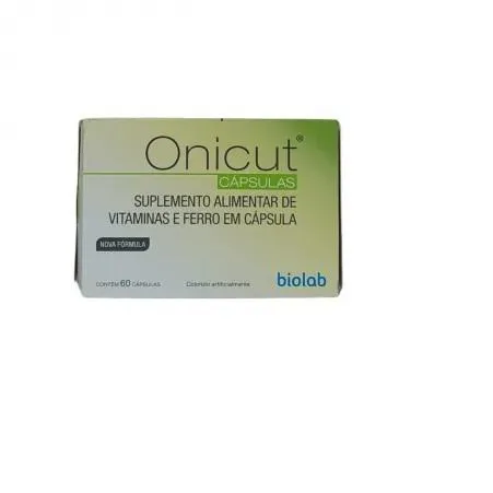 Onicut Unhas Suplemento Vitamínico Biolab 60 Cápsulas
