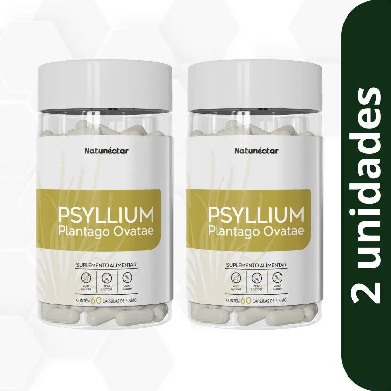 Kit Psyllium Natunéctar  Fibra Alimentar 640mg - 120 Cápsulas