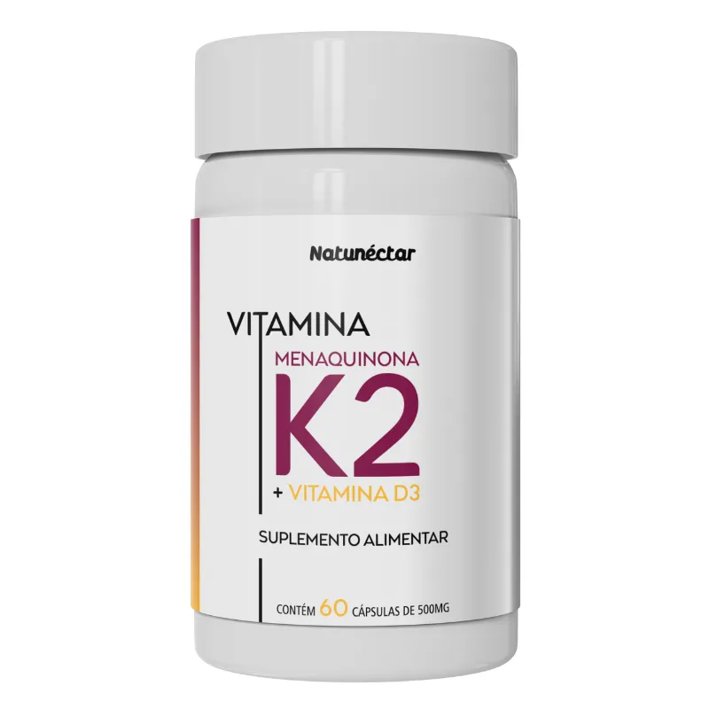 Vitamina K2+D3 Menaquinona Colecalciferol 60 Cápsulas - Natunéctar