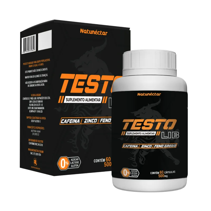 Suplemento Testolib 60Capsulas 500mg - Natunéctar