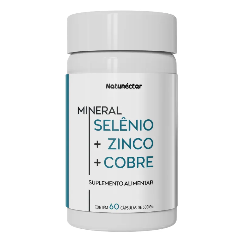 Selênio + Zinco + Cobre 500mg 60 Cápsulas - Natunéctar