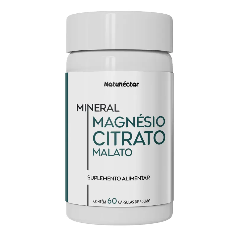 Magnésio Citrato Malato 500mg - 60 capsulas 