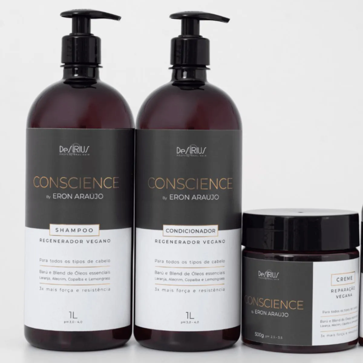 KIT PROFISSIONAL CONSCIENCE SHAMPOO + CONDICIONADOR + MáSCARA DE SIRIUS