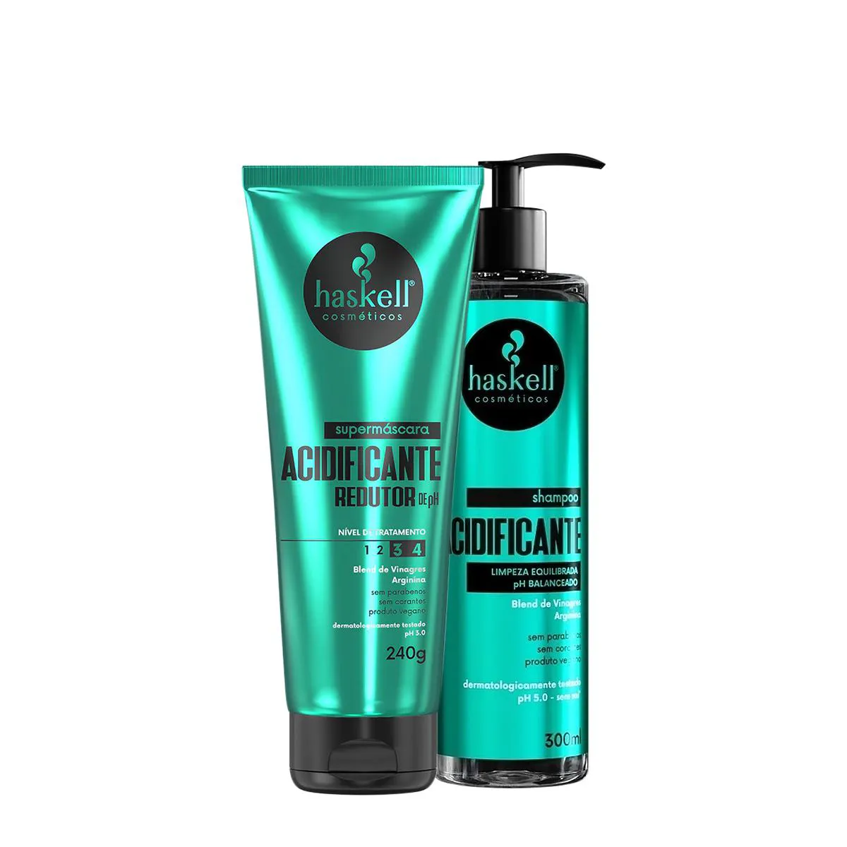 KIT HASKELL ACIDIFICANTE SHAMPOO+SUPERMáSCARA (2 PRODUTOS)