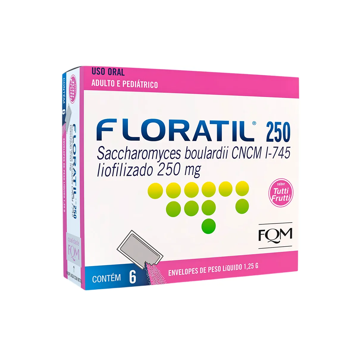 Probiótico Floratil AT 250mg em Pó 6 envelopes | Drogasil