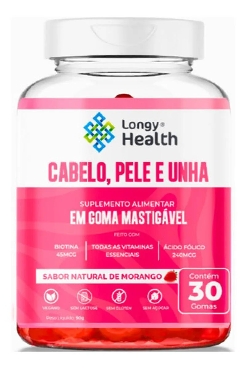CABELO, PELE E UNHA COM 30 GOMAS