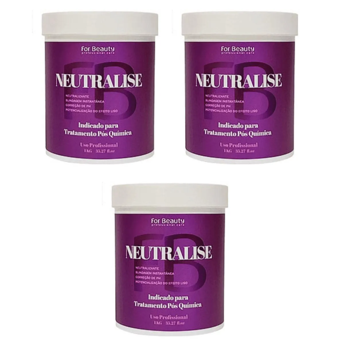 KIT 3 MáSCARA NEUTRALISE FOR BEAUTY PROFESSIONAL CARE 1KG