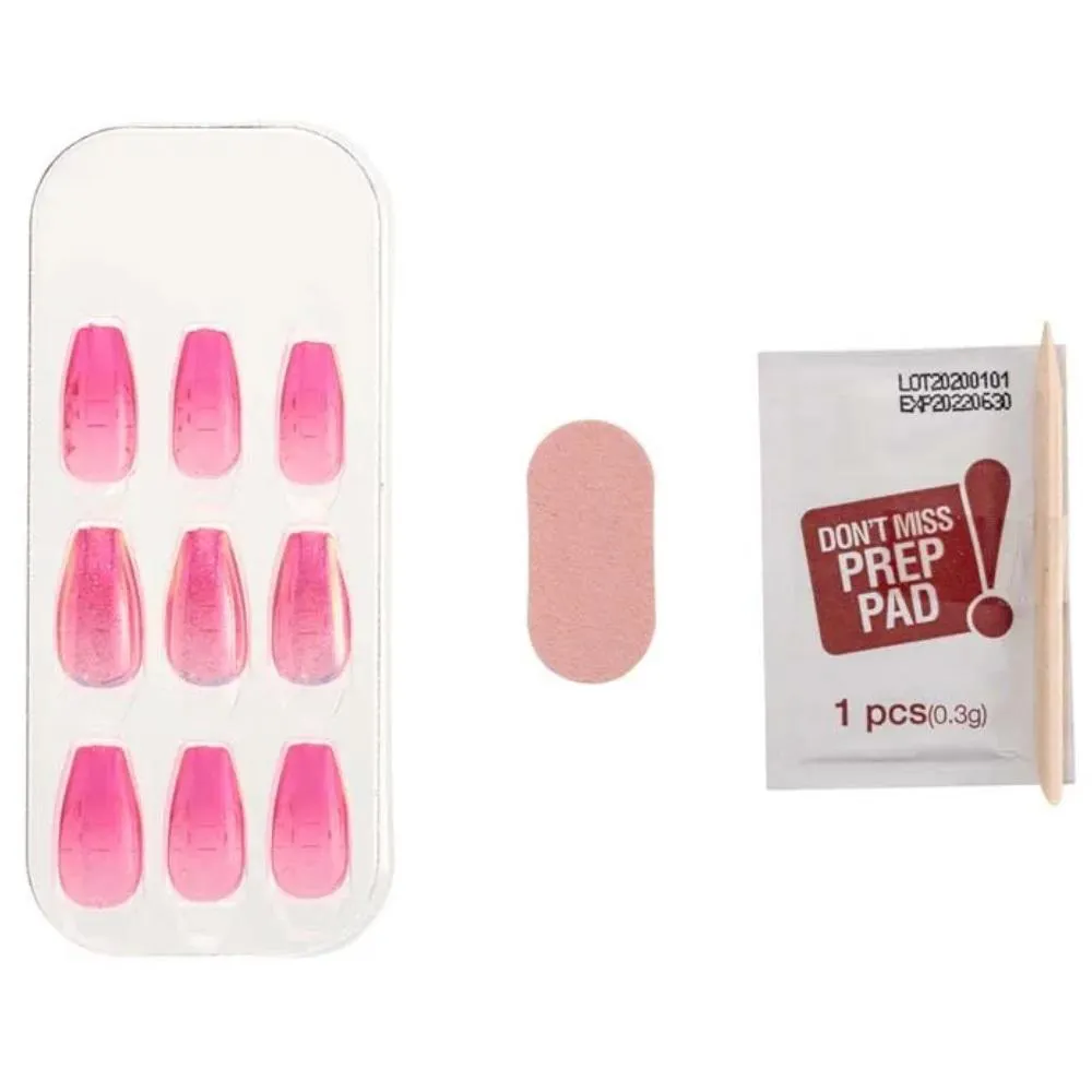 Unha Postiça Autocolante Press&go Pink Jelly Kiss