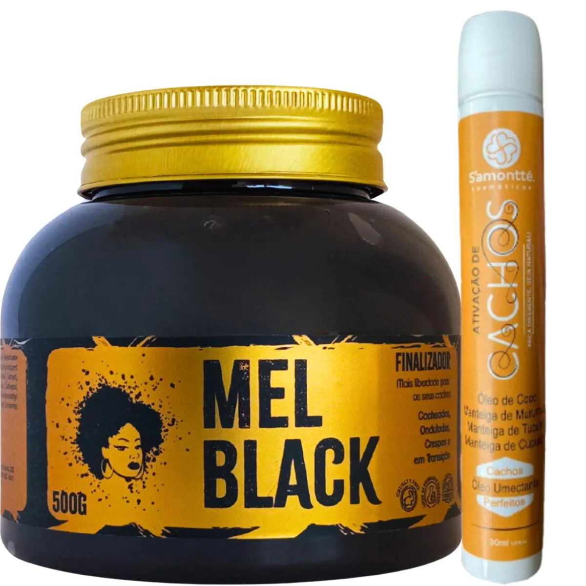 MEL COLA FINALIZADOR MEL BLACK 500G+ÓLEO UMECTANTE REPARADOR