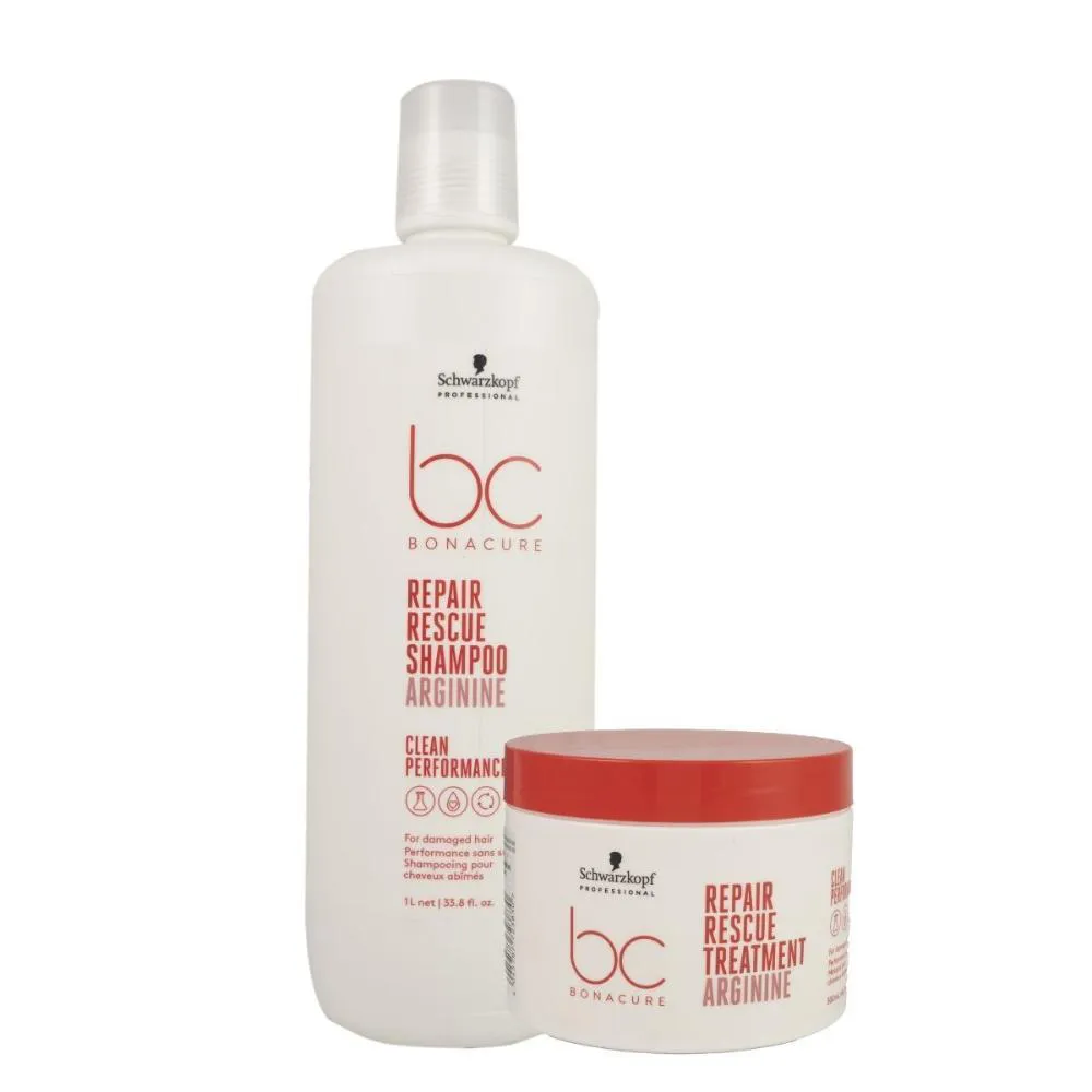 SCHWARZKOPF PROFESSIONAL REPAIR RESCUE SHAMPOO 1L E MáSCARA 500ML
